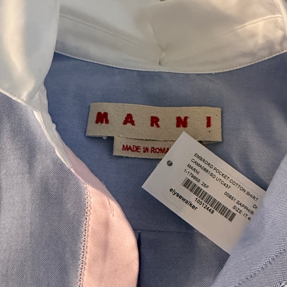 Marni contrast collar oxford button down BNWT - Picture 10 of 12
